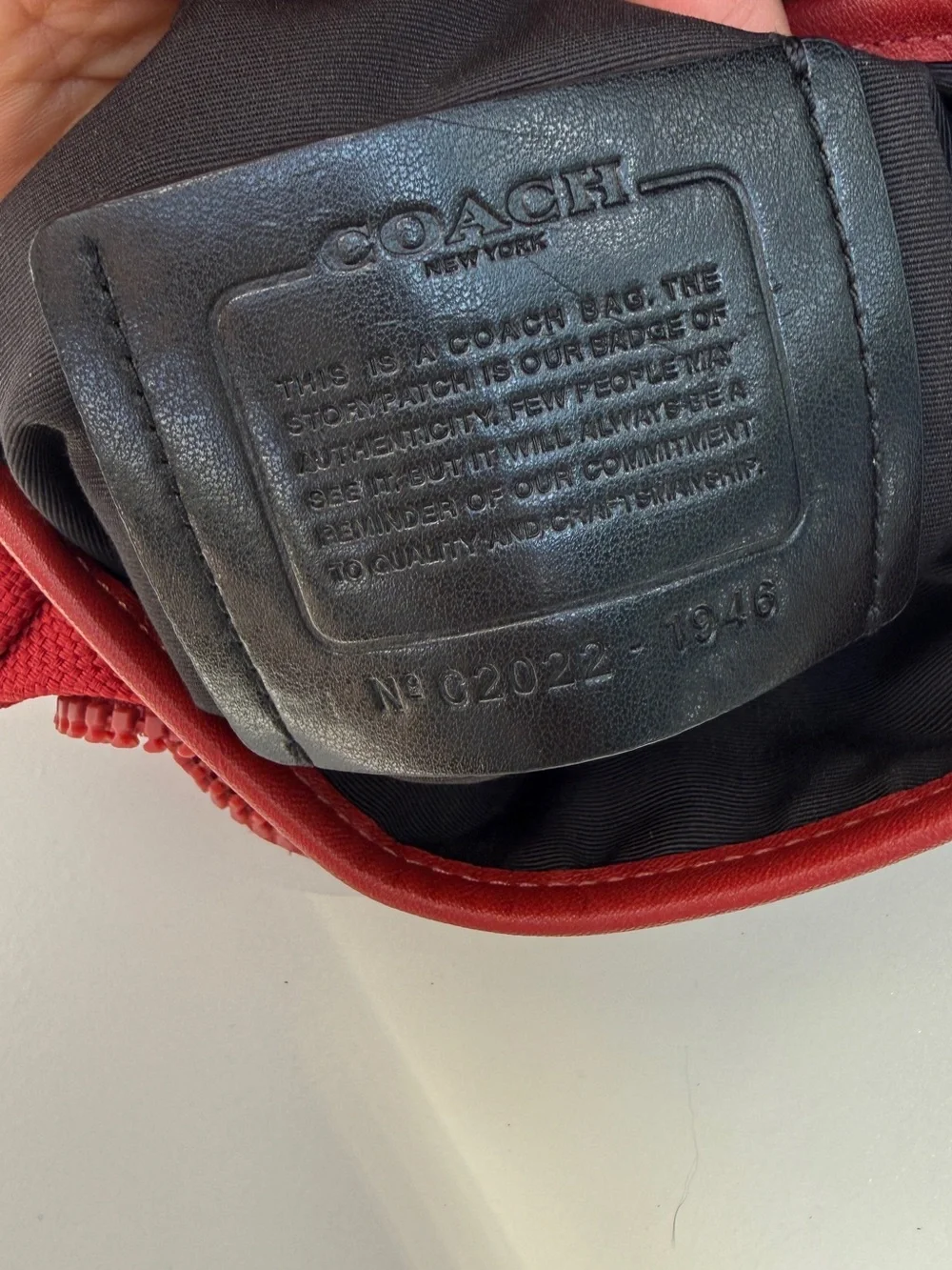 Coach vintage red backpack